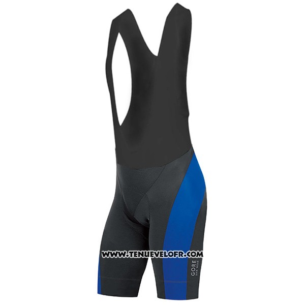 2017 Maillot Ciclismo Gore Bike Wear Power Bleu Manches Courtes et Cuissard